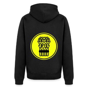 Cercle d’icônes d’asperges - Veste à capuche bio Premium Unisexe - noir - Dos - Nico (187cm)