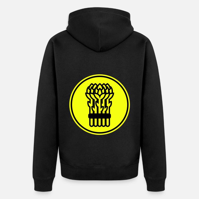 Cercle d’icônes d’asperges - Veste à capuche bio Premium Unisexe - noir