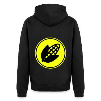 Symbole du maïs - Veste à capuche bio Premium Unisexe - noir - Dos - Nico (187cm)