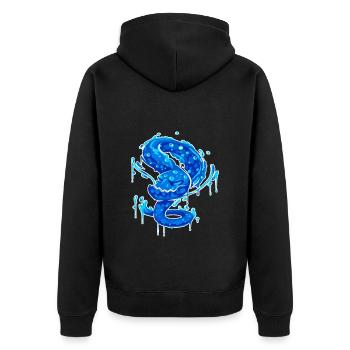 Un serpent étrange d’eau beau et drôle - Veste à capuche bio Premium Unisexe - noir - Dos - Nico (187cm)