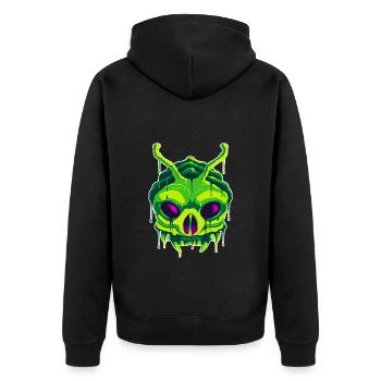 A Frightening Yugoloth Extraterrestrial Design - Unisex Premium Organic Zip Hoodie - black - Back - Nico (187cm)