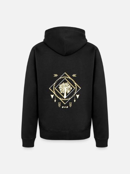 Symbol Sprituell Stars Meaning - Unisex Premium Organic Zip Hoodie - black
