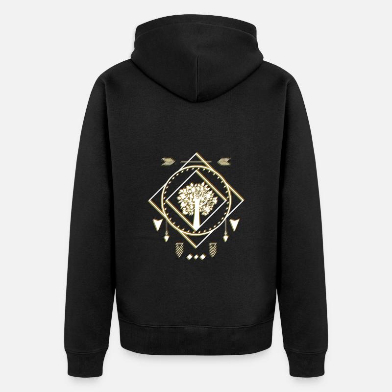 Symbole Sprituell Stars Signification - Veste à capuche bio Premium Unisexe - noir