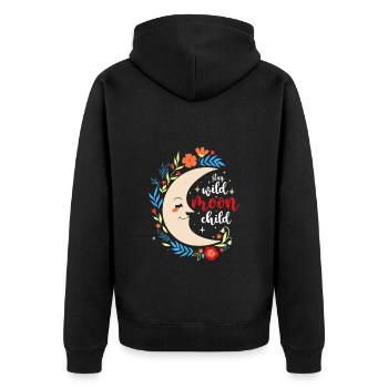 Signification de la forme Rune Sky - Veste à capuche bio Premium Unisexe - noir - Dos - Nico (187cm)