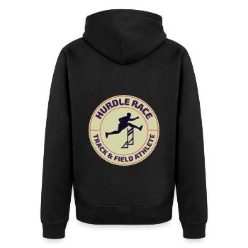 Hurdles Hurdling Hurdler Running Runner Athletes - Unisex Premium Organic Zip Hoodie - black - Back - Nico (187cm)
