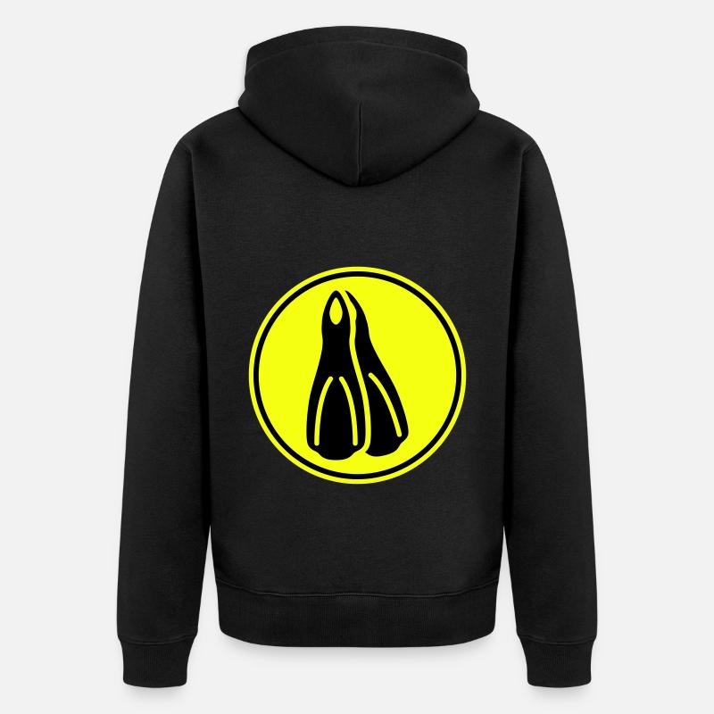 Cercle d’ailerons de plongée - Veste à capuche bio Premium Unisexe - noir