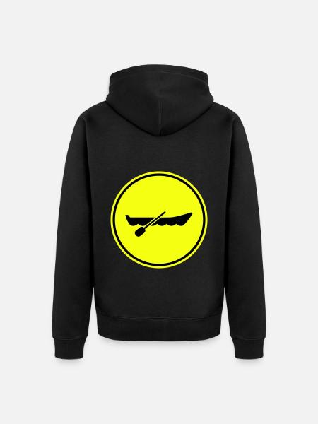 boot symbol silhouette - Unisex Premium Organic Zip Hoodie - black