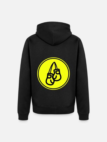 Boxen Boxhandschuhe Symbol - Unisex Premium Bio Zip Hoodie - Schwarz