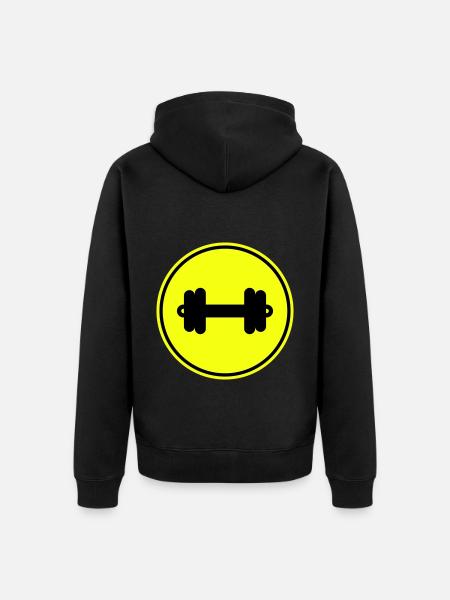 Dumbbell weights icon - Unisex Premium Organic Zip Hoodie - black