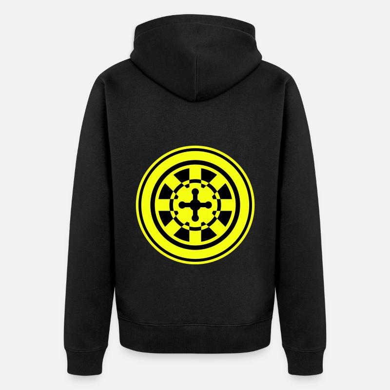 Roulette Icon Symbol - Unisex Premium Bio Zip Hoodie - Schwarz