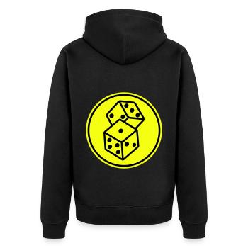 Symbole du casino Dice - Veste à capuche bio Premium Unisexe - noir - Dos - Nico (187cm)