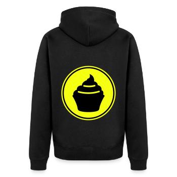 Icône Muffin Silhouette - Veste à capuche bio Premium Unisexe - noir - Dos - Nico (187cm)