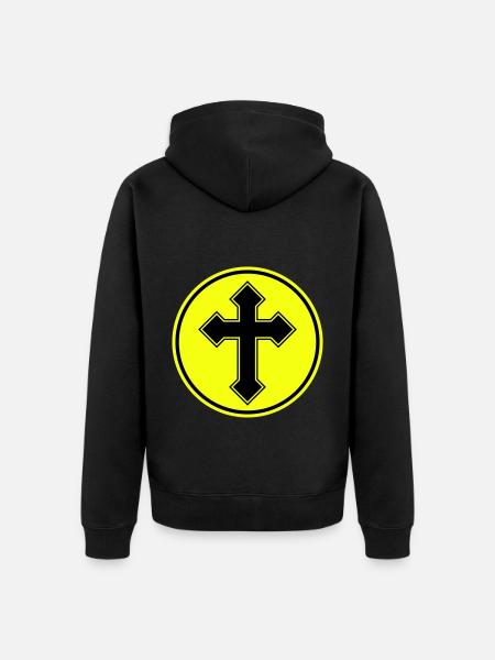 Kreuz Symbol icon - Unisex Premium Bio Zip Hoodie - Schwarz
