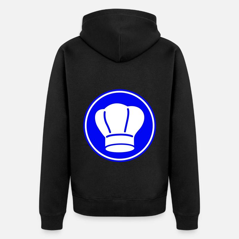 Symbole du chapeau de chef - Veste à capuche bio Premium Unisexe - noir