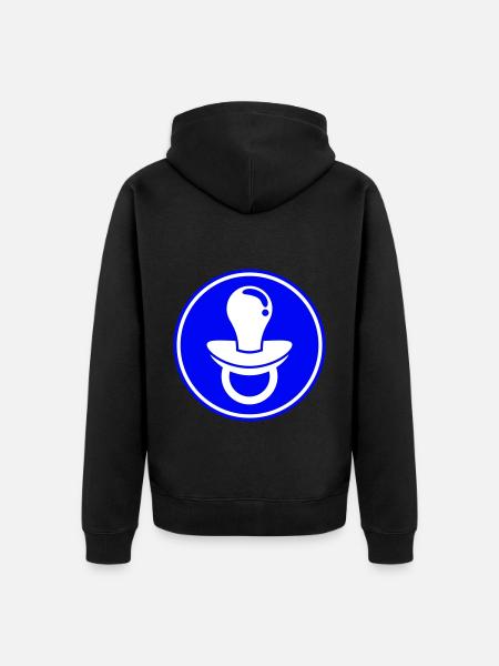 Pacifier Icon Icon - Unisex Premium Organic Zip Hoodie - black