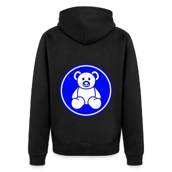 Ours en peluche - Veste à capuche bio Premium Unisexe - noir - Dos - Nico (187cm)