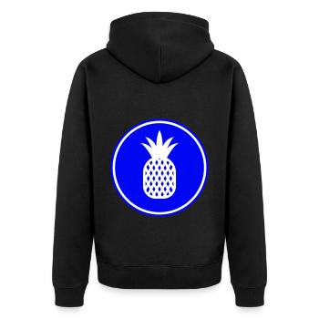 pineapple fruit - Unisex Premium Organic Zip Hoodie - black - Back - Nico (187cm)
