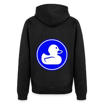 Icône de canard - Veste à capuche bio Premium Unisexe - noir - Dos - Nico (187cm)