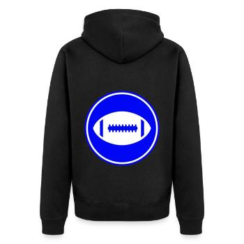 Icône de l’icône Football - Veste à capuche bio Premium Unisexe - noir - Dos - Nico (187cm)