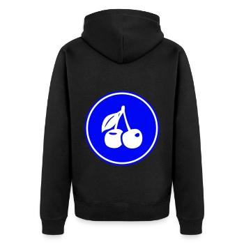 Symbole des cerises - Veste à capuche bio Premium Unisexe - noir - Dos - Nico (187cm)