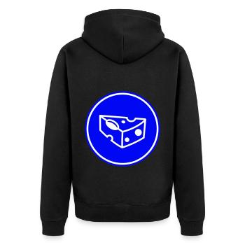 Symbole du fromage - Veste à capuche bio Premium Unisexe - noir - Dos - Nico (187cm)