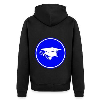 Casquette d’étudiant - Veste à capuche bio Premium Unisexe - noir - Dos - Nico (187cm)