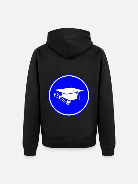 Student cap - Unisex Premium Organic Zip Hoodie - black