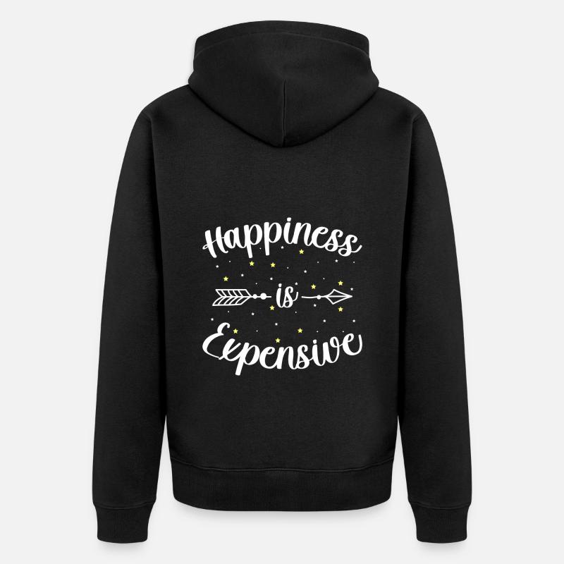 Glücklich Glückseeligkeit Lebensenergie - Unisex Premium Bio Zip Hoodie - Schwarz