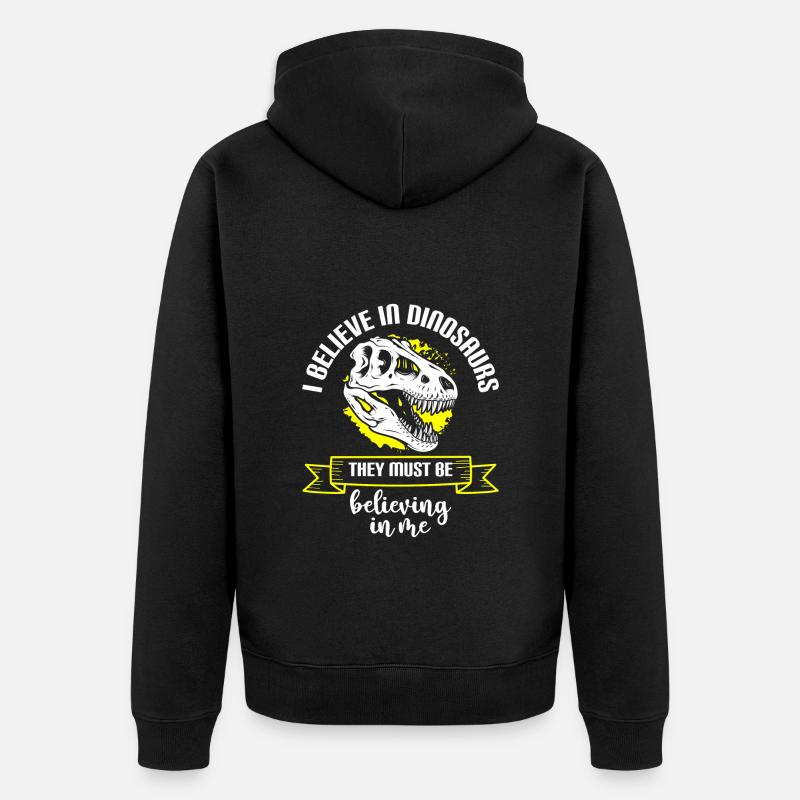 Dinosaure Dinosaure Herbivore - Veste à capuche bio Premium Unisexe - noir