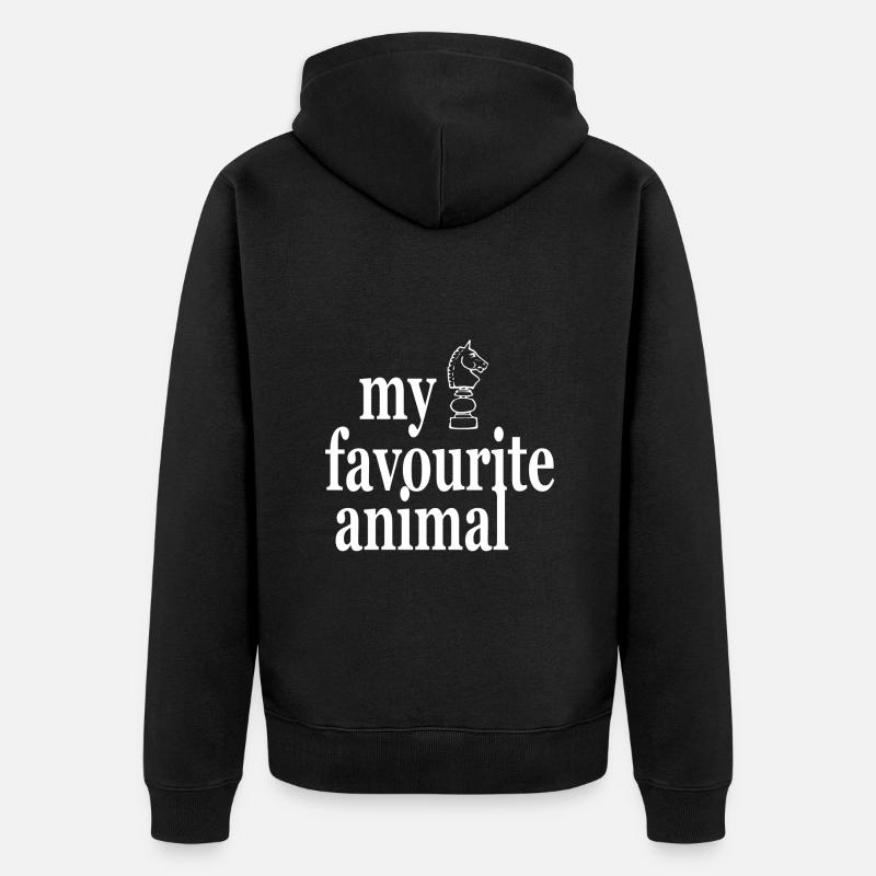 mon animal préféré - Veste à capuche bio Premium Unisexe - noir