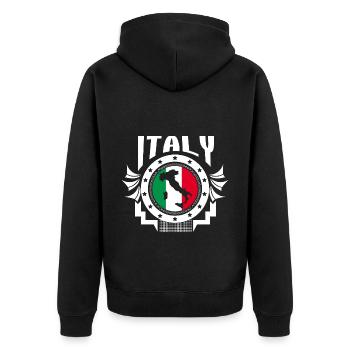 Italien Fußball Italienisch Fußballspieler - Unisex Premium Bio Zip Hoodie - Schwarz - Hinten - Nico (187cm)