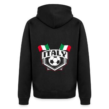 Championnat d’Italie de football - Veste à capuche bio Premium Unisexe - noir - Dos - Nico (187cm)