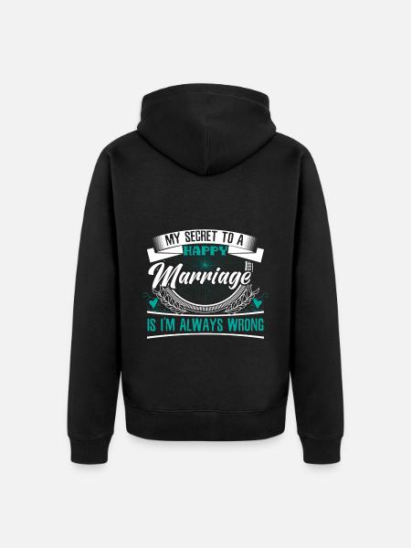 Spouses Groom Gift Idea - Unisex Premium Organic Zip Hoodie - black
