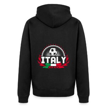 Italie Football Équipe nationale italienne - Veste à capuche bio Premium Unisexe - noir - Dos - Nico (187cm)