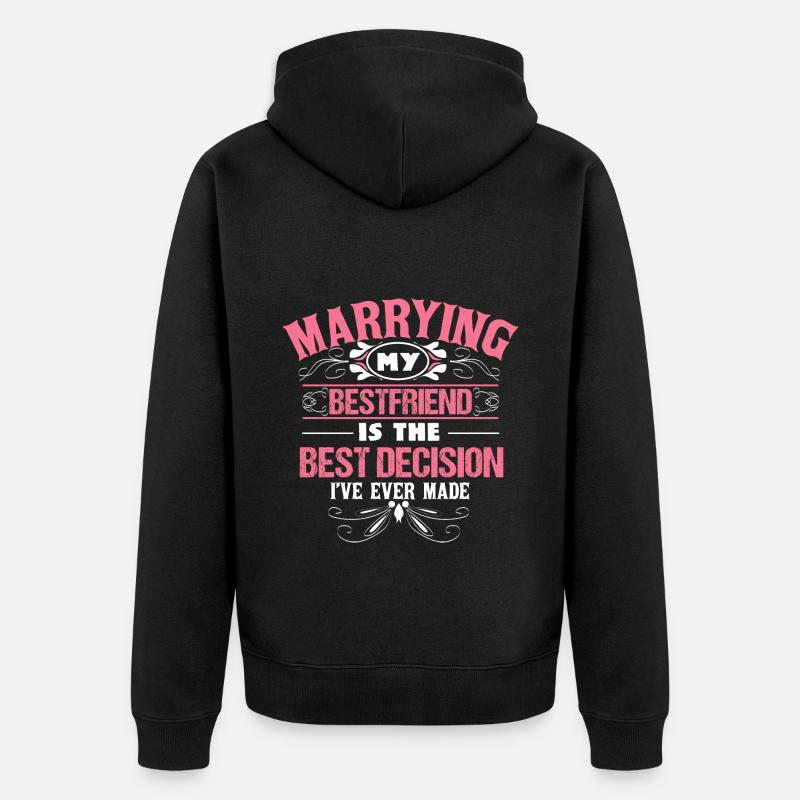 Ehe Eheleute Geschenk - Unisex Premium Bio Zip Hoodie - Schwarz