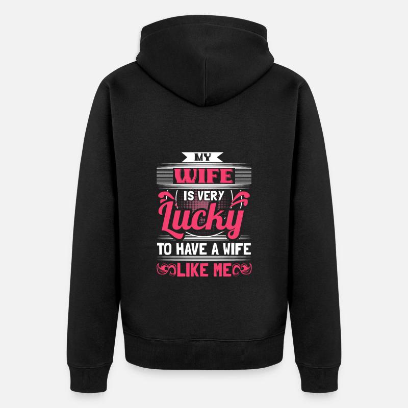 Homo Ehe Lesben Liebe Geschenk - Unisex Premium Bio Zip Hoodie - Schwarz