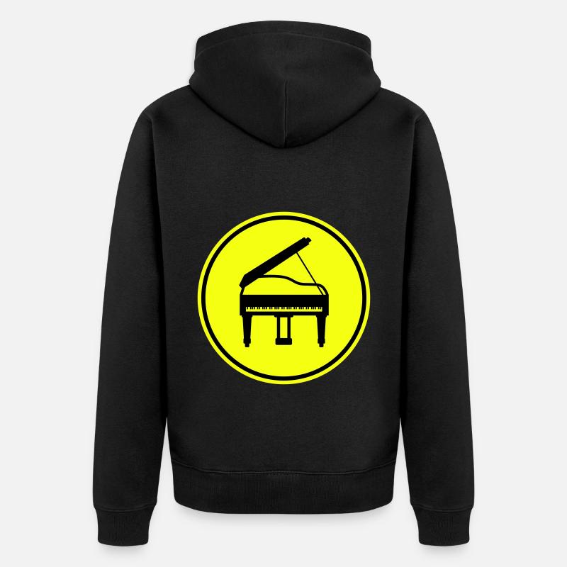Musique pour piano - Veste à capuche bio Premium Unisexe - noir
