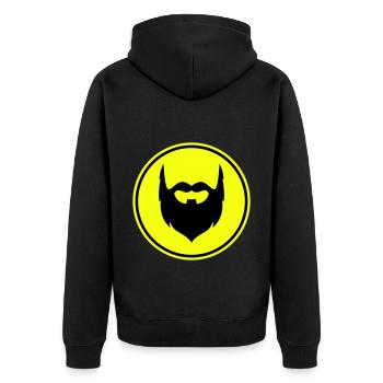 Symbole de barbe - Veste à capuche bio Premium Unisexe - noir - Dos - Nico (187cm)