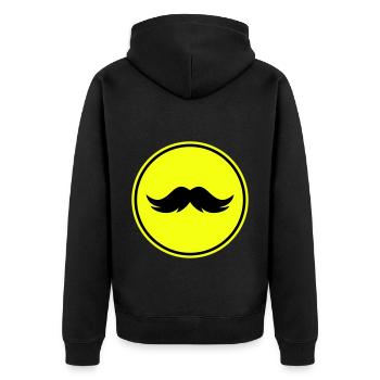 Symbole de moustache - Veste à capuche bio Premium Unisexe - noir - Dos - Nico (187cm)