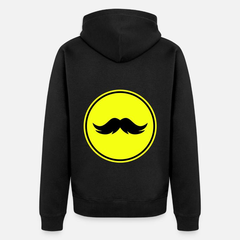 Symbole de moustache - Veste à capuche bio Premium Unisexe - noir