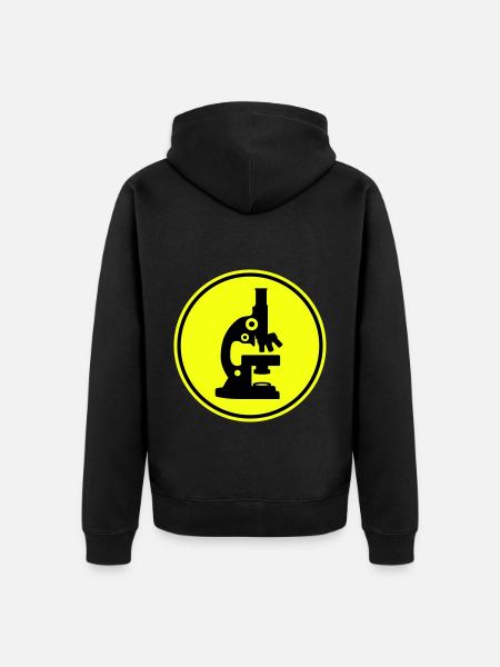 Microscope Icon Icon - Unisex Premium Organic Zip Hoodie - black