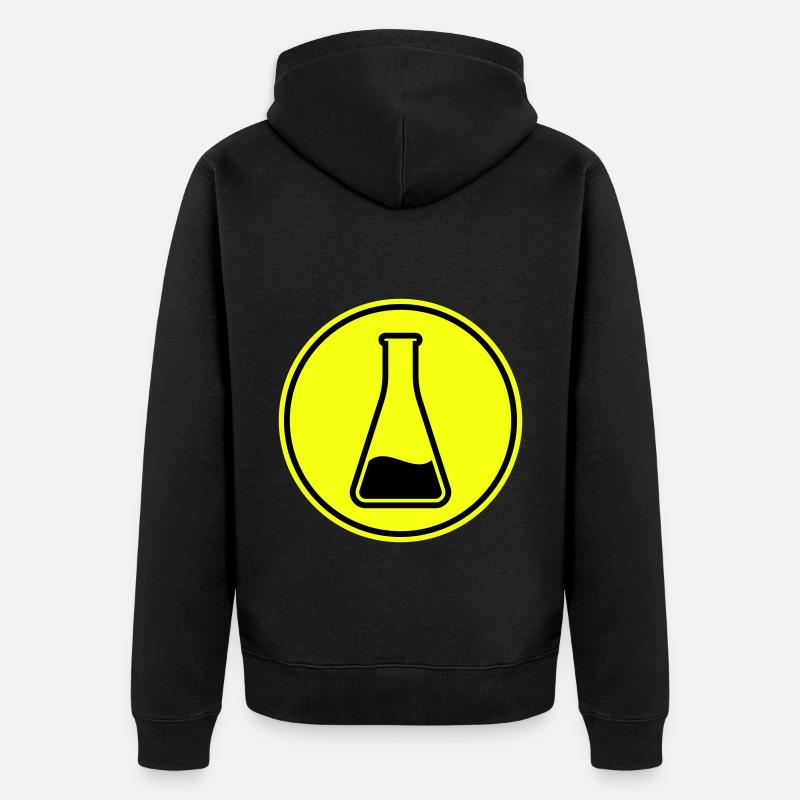 Reagenzglas Icon - Unisex Premium Bio Zip Hoodie - Schwarz