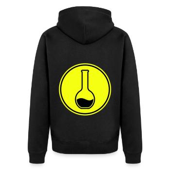 Test tube chemist - Unisex Premium Organic Zip Hoodie - black - Back - Nico (187cm)