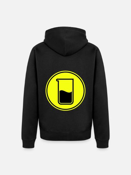 Test tube chemistry - Unisex Premium Organic Zip Hoodie - black