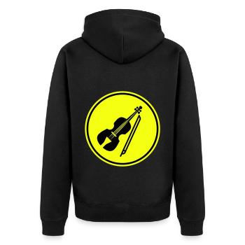 Symbole de l’icône du violon - Veste à capuche bio Premium Unisexe - noir - Dos - Nico (187cm)