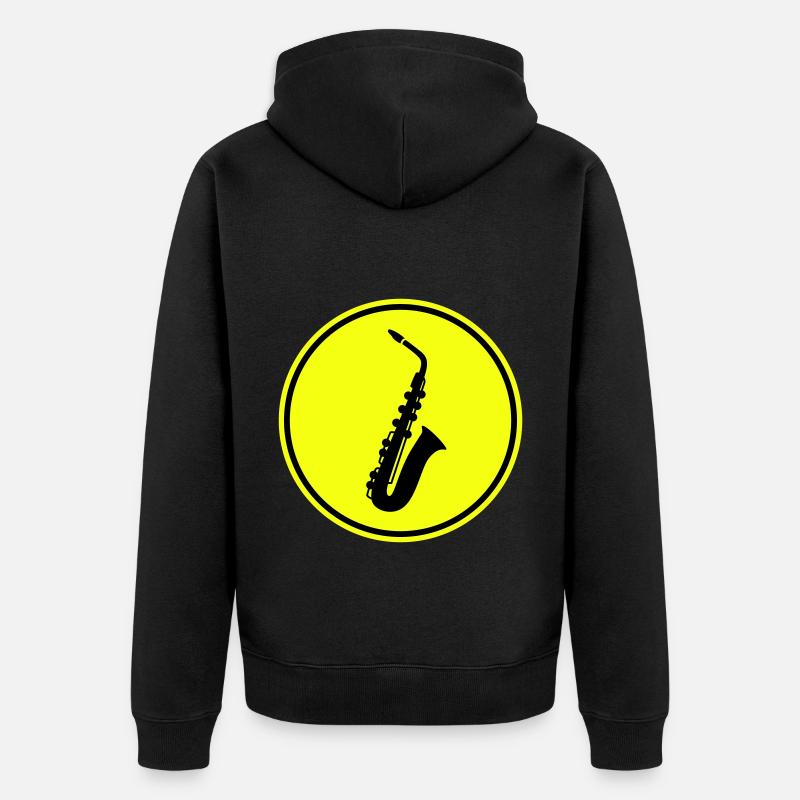 Symbole de trompette - Veste à capuche bio Premium Unisexe - noir