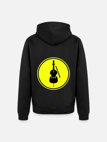 Violin icon icon - Unisex Premium Organic Zip Hoodie - black