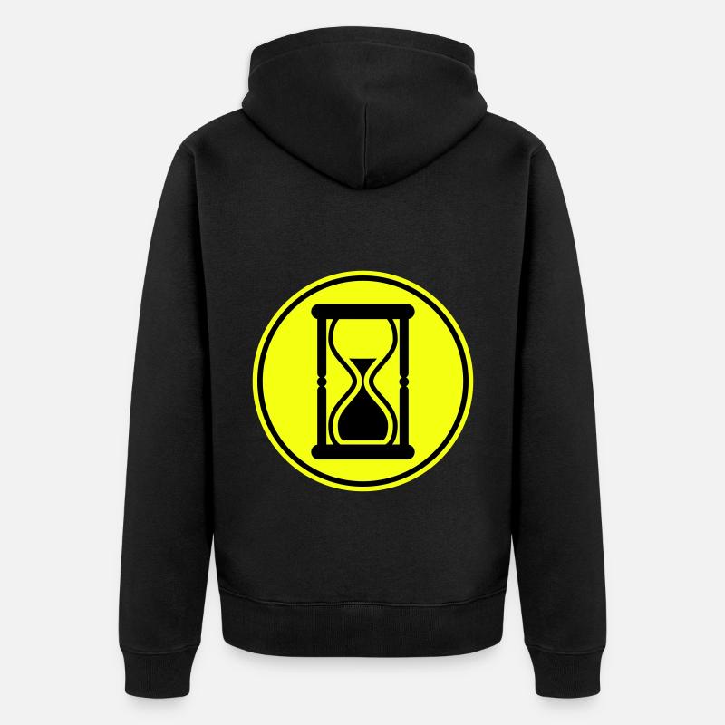 Icône de sablier - Veste à capuche bio Premium Unisexe - noir