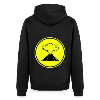 Icône de volcan - Veste à capuche bio Premium Unisexe - noir - Dos - Nico (187cm)