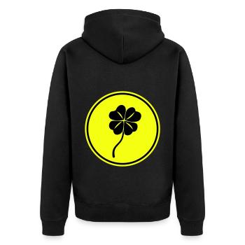 La chance de Cloverleaf - Veste à capuche bio Premium Unisexe - noir - Dos - Nico (187cm)